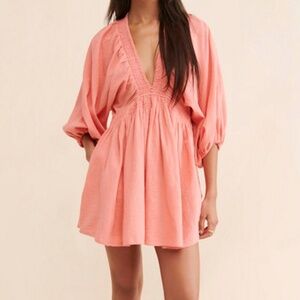 Free People Rosetta For The Moment Mini Dress - Rose